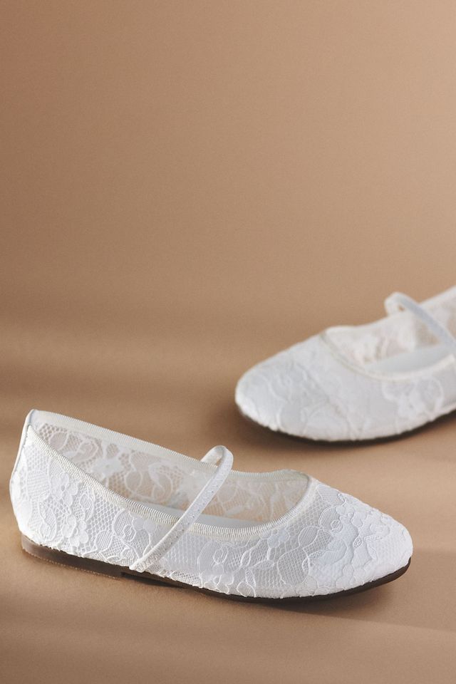 Princess Daliana Lace Flower Girl Flats #1