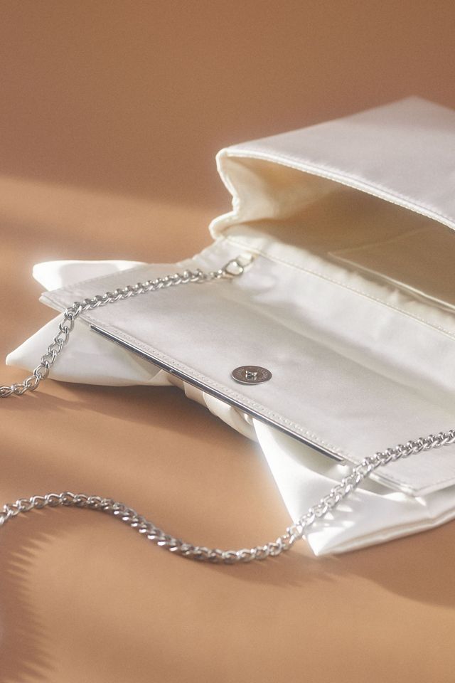 Jewel by Badgley Mischka Delilah Satin Sash Envelope Clutch #1