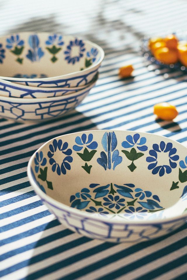 Sea Tile Melamine Bowls, Set of 4 #1