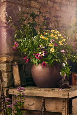 Terracotta Globe Planter 22"