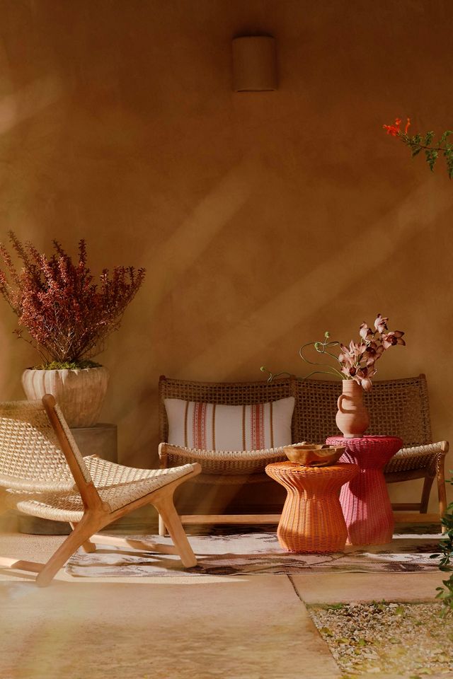 Ribbed Terracotta Low Taper Pot #9