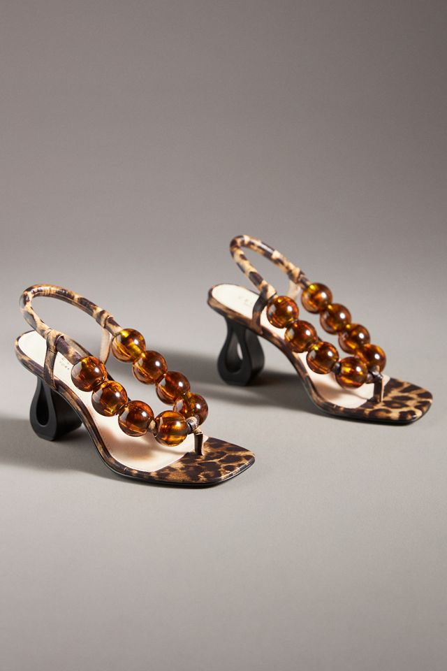 Cecelia New York Calico Beaded Heels #1