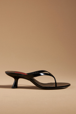 Shop Simon Miller Beep Heeled Thong Sandals In Black