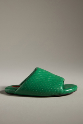 Simon Miller Woven Bubble Slide Sandal In Green