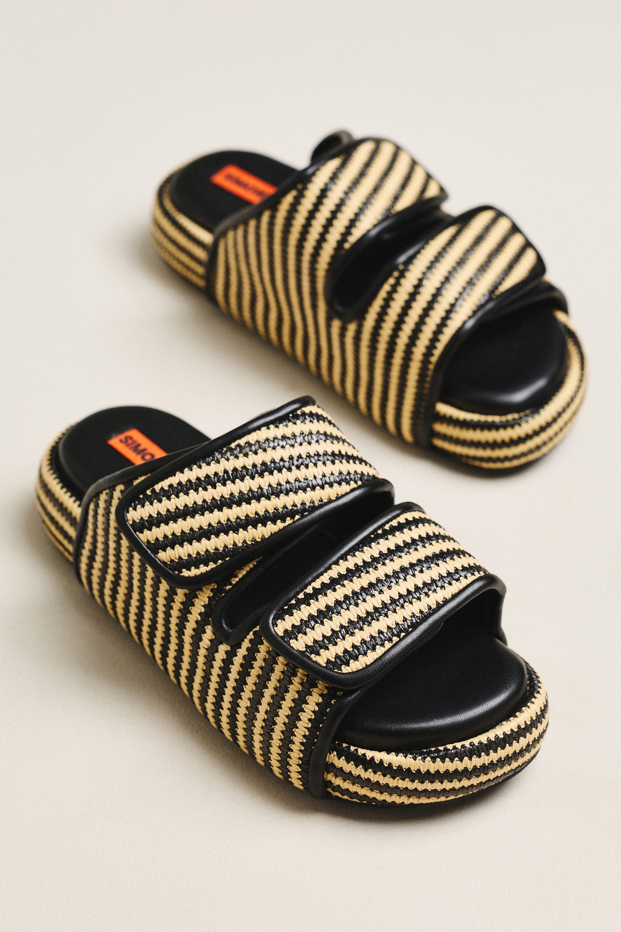 SIMONMILLER Cro Raffia Slide Sandals