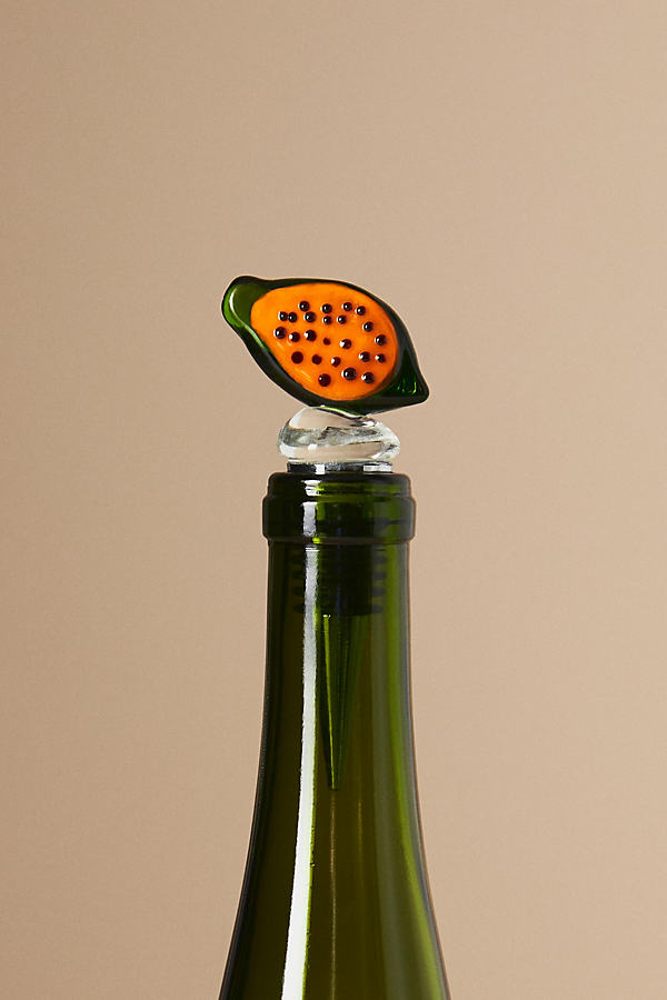 Anthropologie Fruta Bottle Stopper In Green