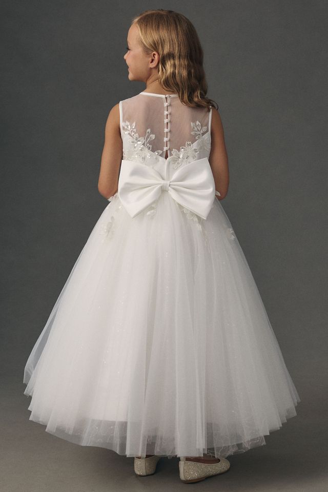 Princess Daliana Sparkle Appliqué Flower Girl Dress #2