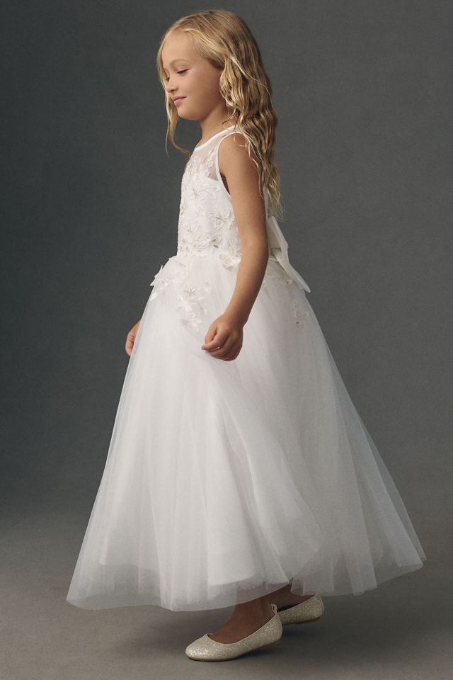 Princess Daliana Sparkle Appliqué Flower Girl Dress #3