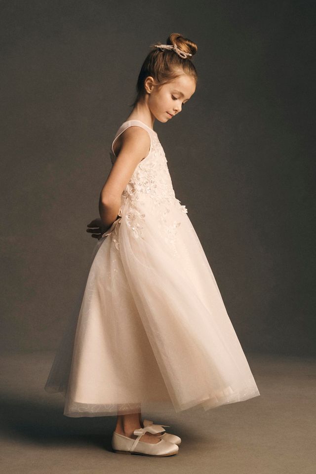 Princess Daliana Sparkle Appliqué Flower Girl Dress #3