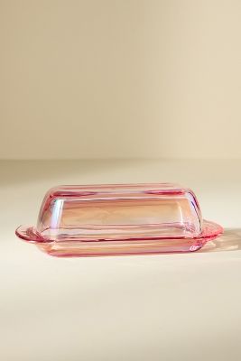 Anthropologie Joan Luster Butter Dish In Pink