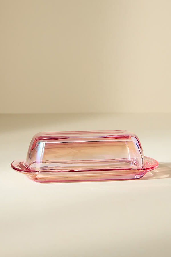 Anthropologie Joan Luster Butter Dish In Pink