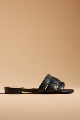 Bibi Lou Holly Flats In Black Leather In Black