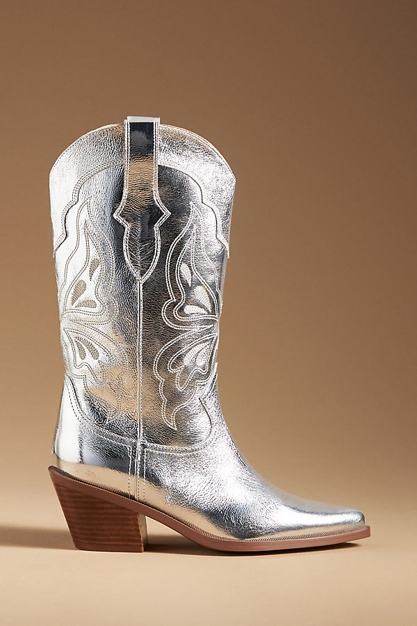 Bibi Lou Lola Cruz Western Boots In Silver