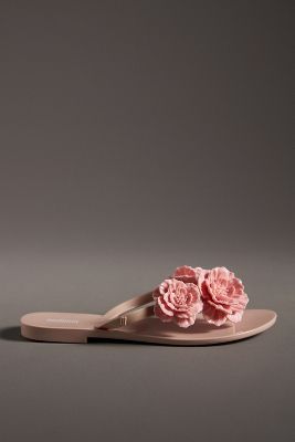 Melissa Springtime Flower Sandals In Pink