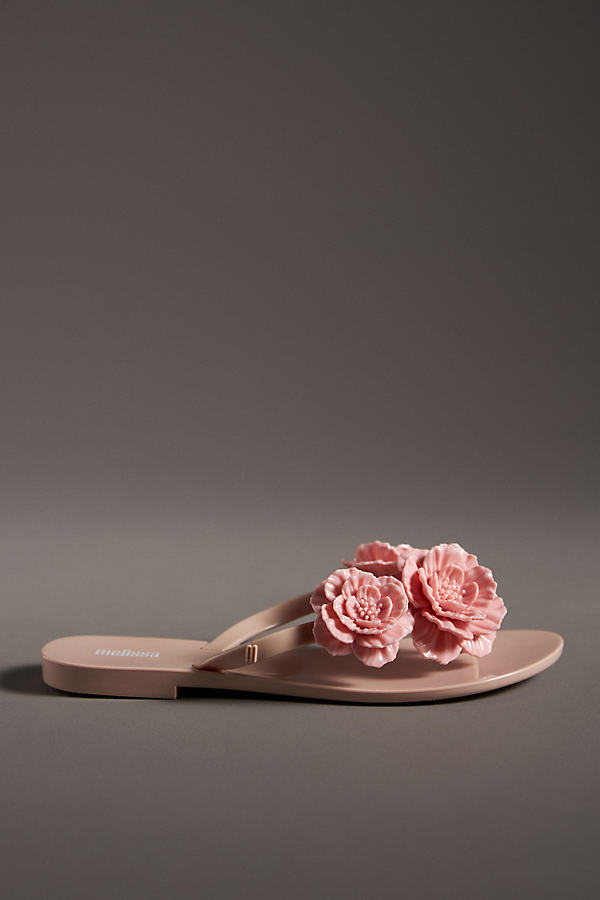 Melissa Springtime Flower Sandals In Pink