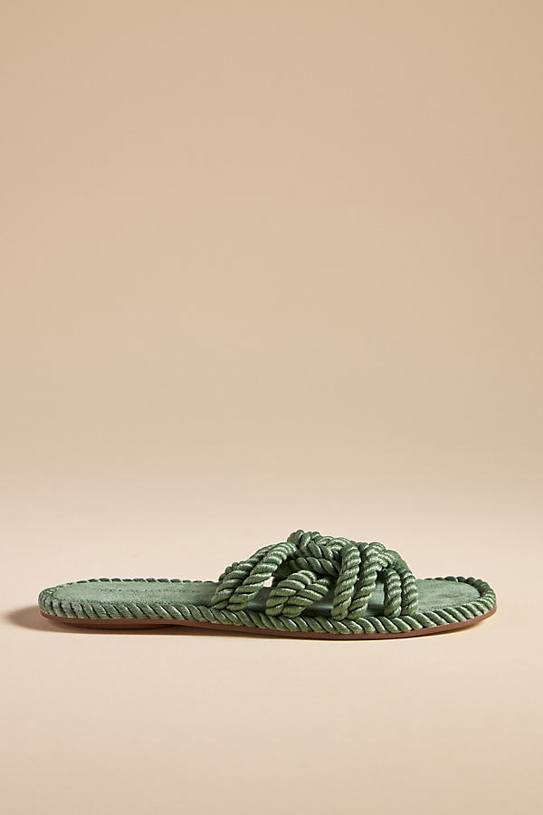 Shop Kelsi Dagger Brooklyn Rope Sandals In Green