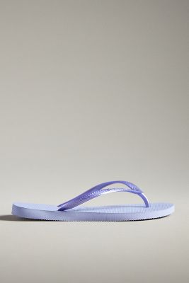 Shop Havaianas Slim Thong Sandals In Purple