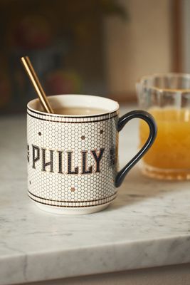 The Bistro Tile Stoneware Mug: Jetsetter Edition