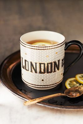 The Bistro Tile Stoneware Mug: Jetsetter Edition