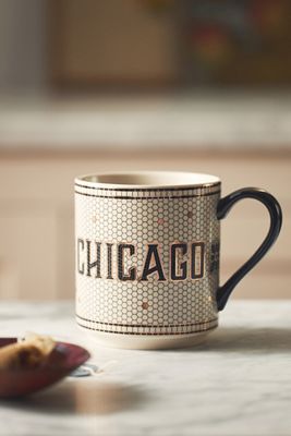 The Bistro Tile Stoneware Mug: Jetsetter Edition