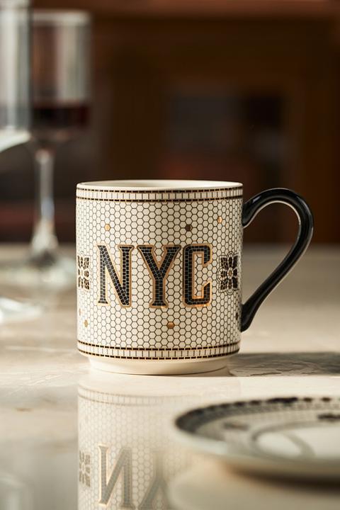 The Bistro Tile Stoneware Mug: Cities Edition