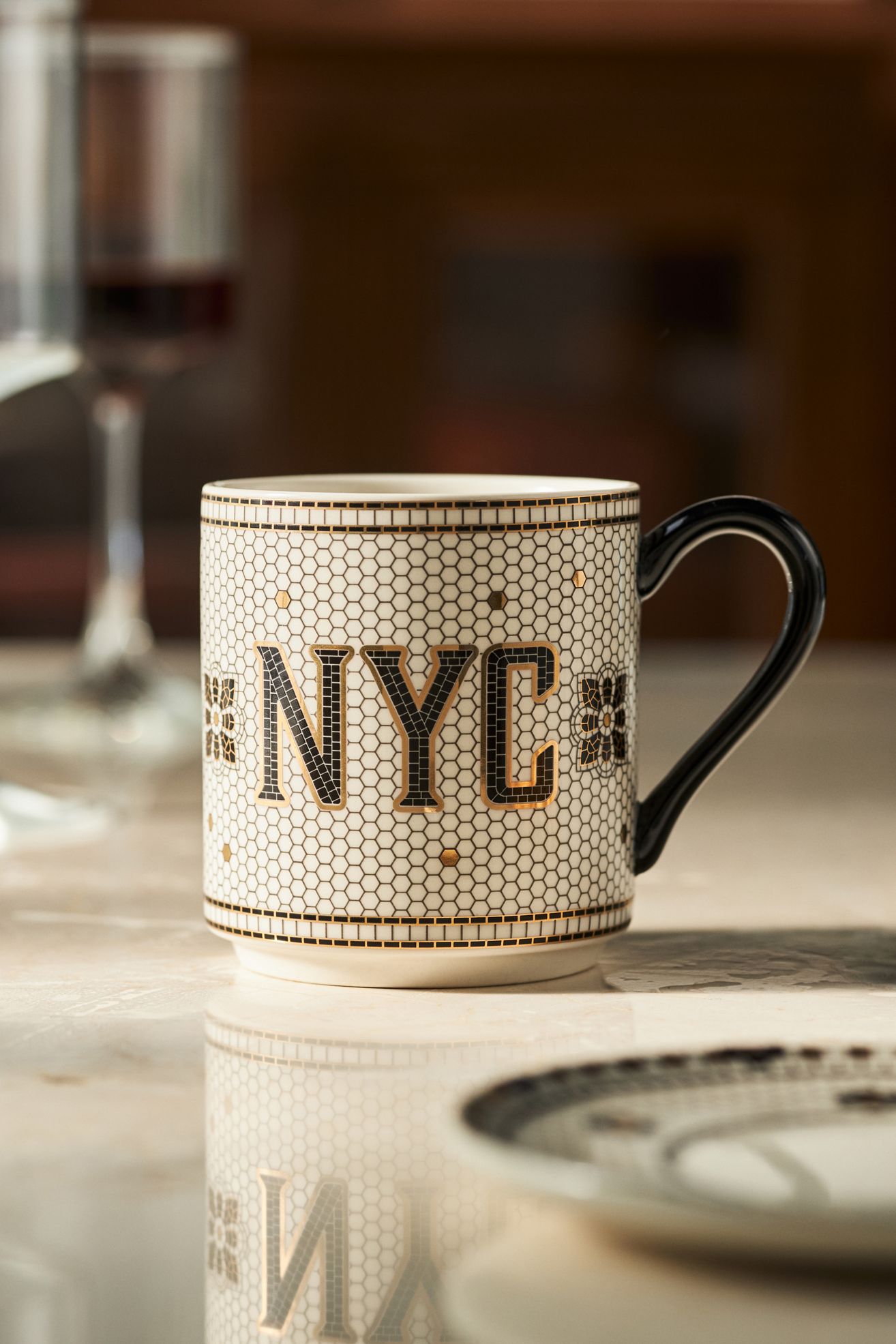 The Bistro Tile Stoneware Mug: Jetsetter Edition - New York, Standard, One Size