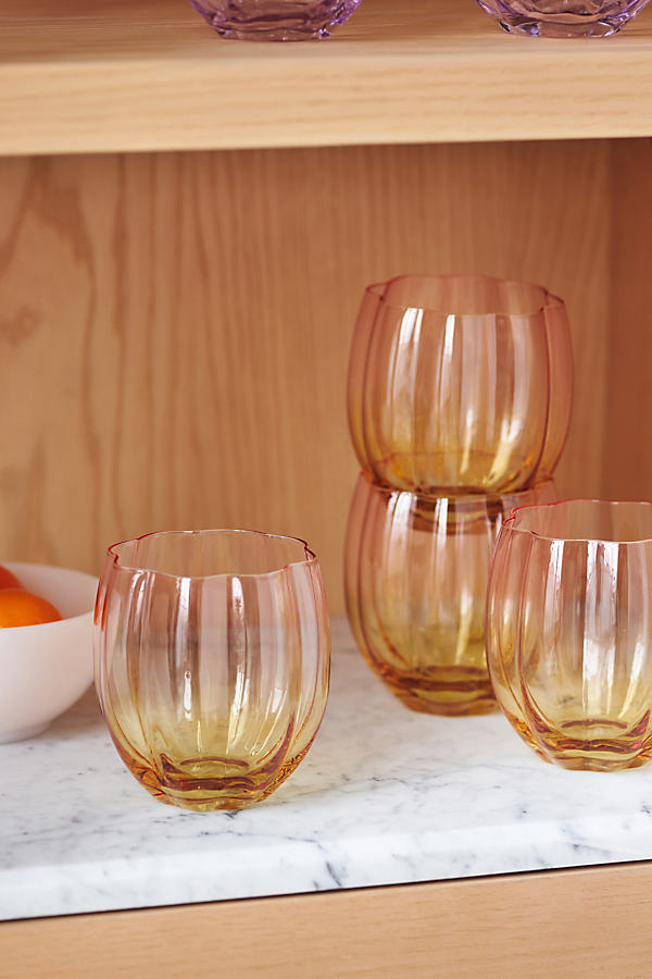 Lille Warm Stemless Wine Glasses, Set of 4