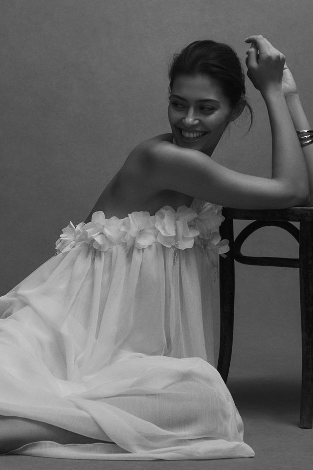 PatBO Maia 3D Floral Hand-Embroidered Wedding Gown #3