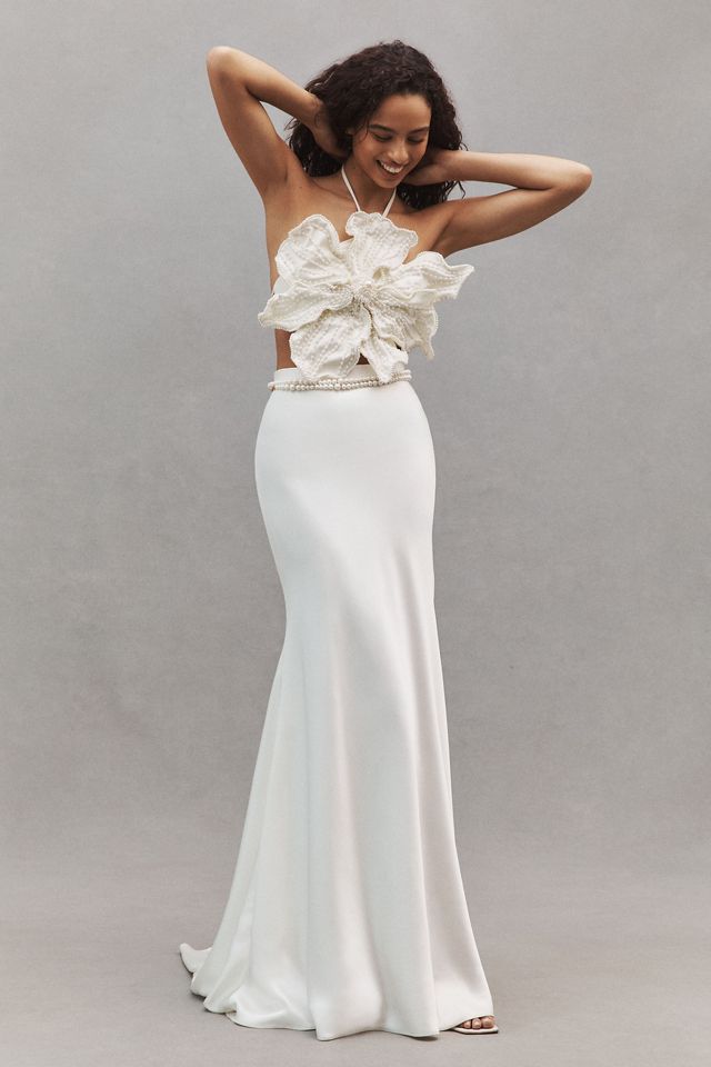 PatBo Hand-Beaded Flower Top #1