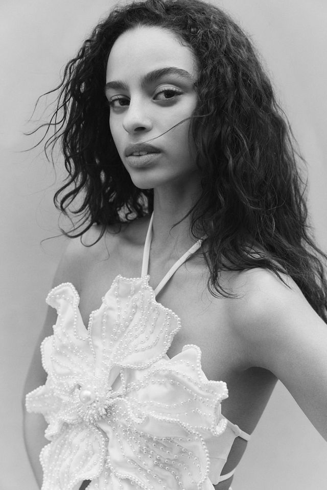 PatBo Hand-Beaded Flower Top #3