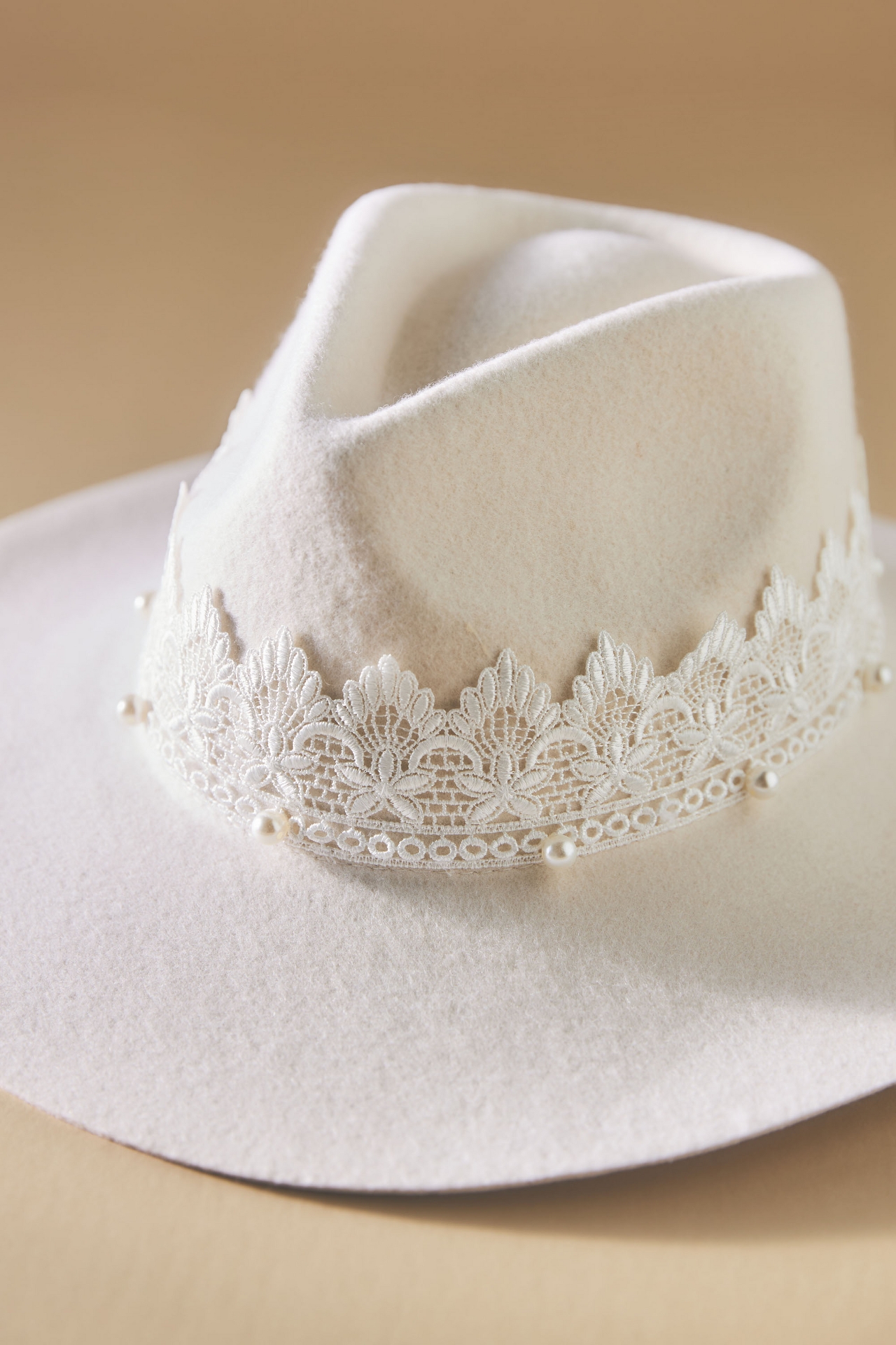 San Diego Hat Co. Now & Forever Faux Pearl Wool Fedora