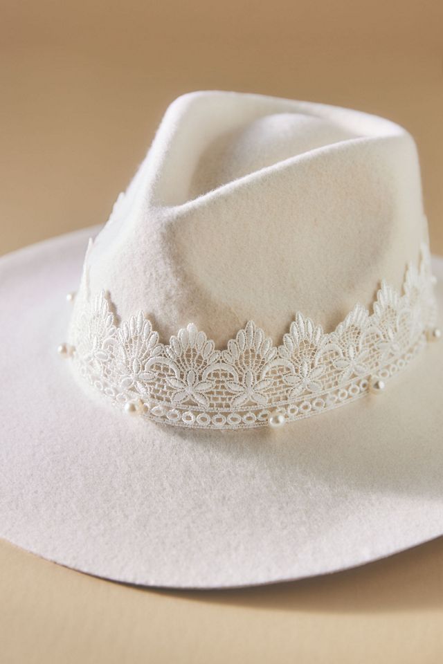 San Diego Hat Co. Now & Forever Faux Pearl Wool Fedora #1
