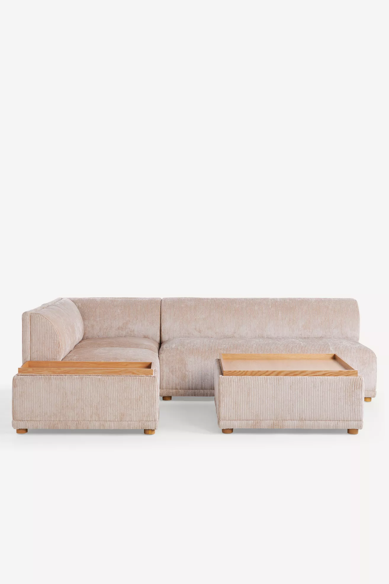 Celine Corduroy Small Storage Ottoman - Anthropologie