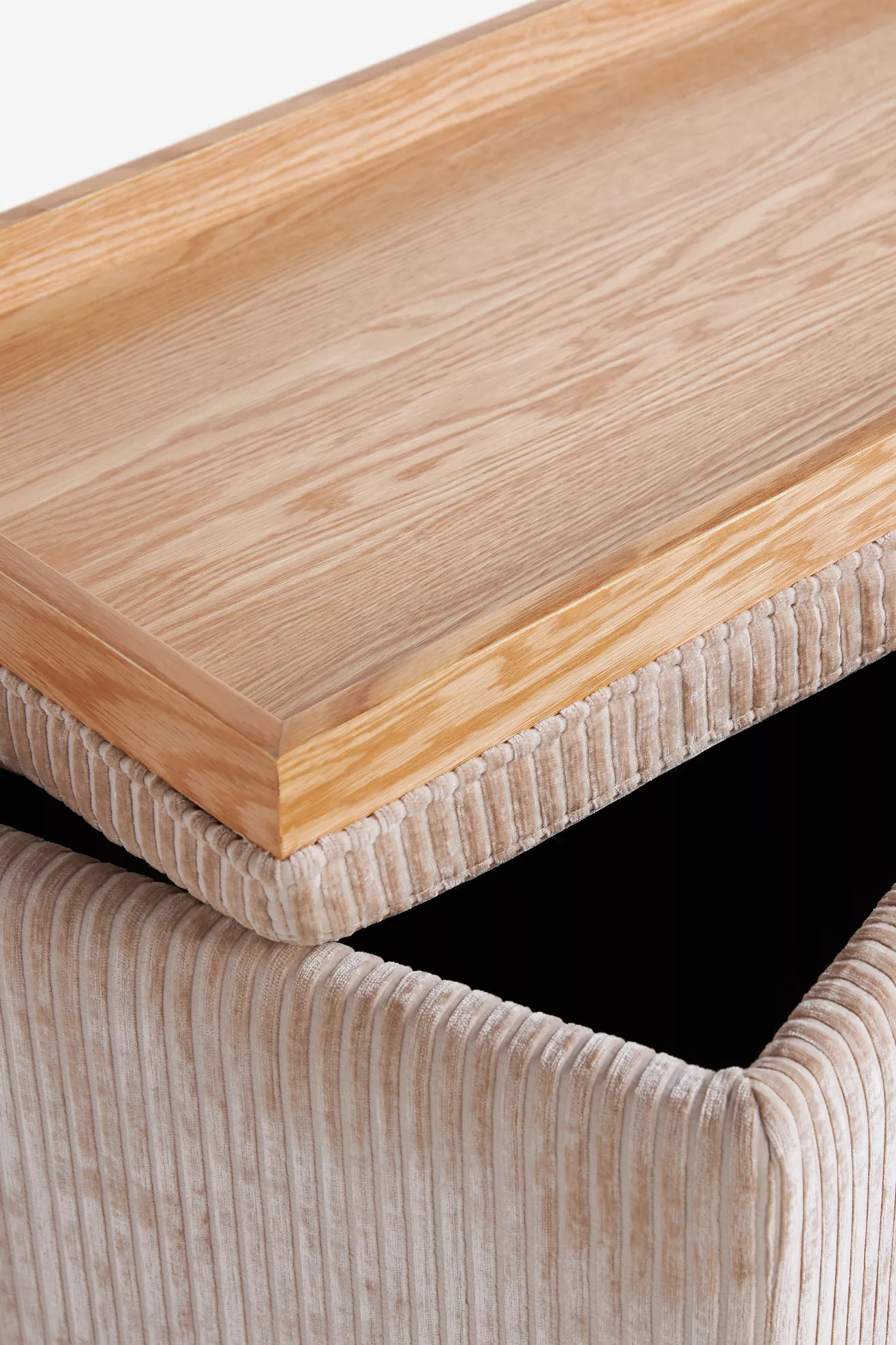 Celine Corduroy Small Storage Ottoman - Anthropologie