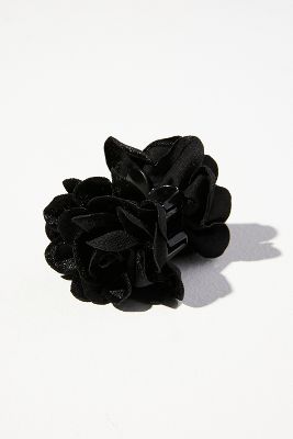 By Anthropologie Rosette Hair Claw Clip In Black