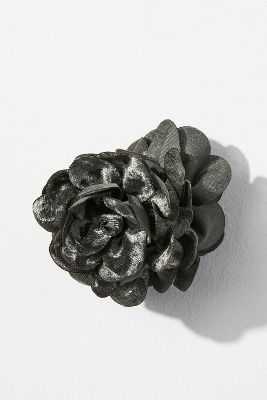 By Anthropologie Rosette Hair Claw Clip In Grey