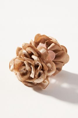 By Anthropologie Rosette Hair Claw Clip In Beige