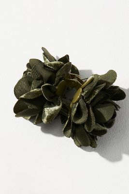 By Anthropologie Rosette Hair Claw Clip In Green