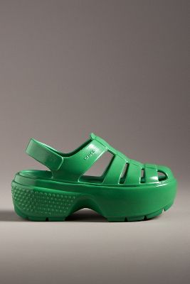 Shop Crocs Stomp Fisherman Sandals In Green