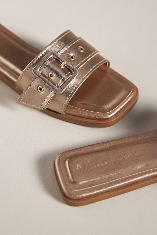 By Anthropologie Buckle Slide Sandals #2