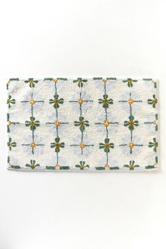 Daisy Tile Bath Mat