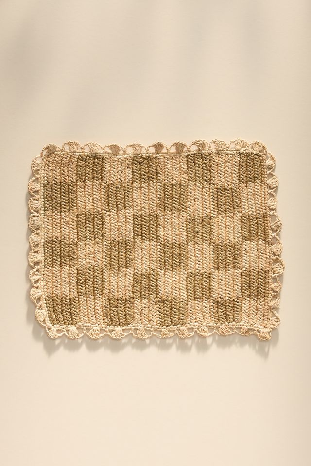 Handwoven Checkered Placemat #1