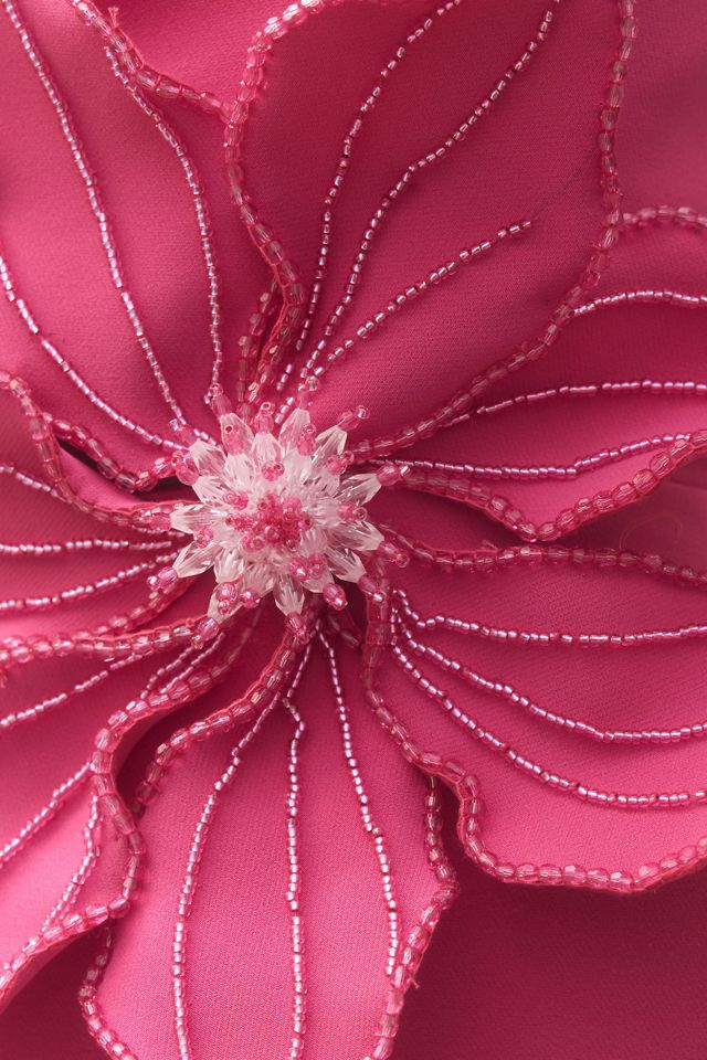 PatBO Flower Appliqué Midi Dress #3