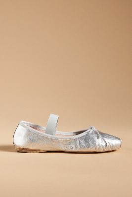 Pretty Ballerinas Lea Flats In Silver