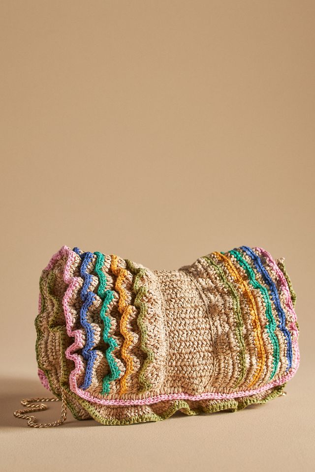 Multicolor Ruffle Clutch #1