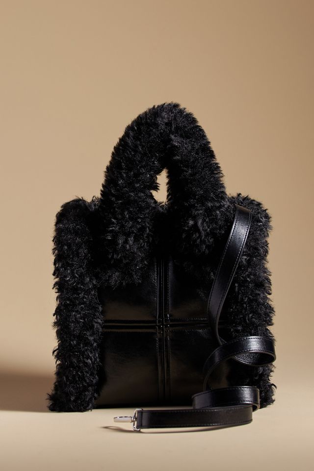 Stand Studio Liz II Faux Shearling Mini Tote #1