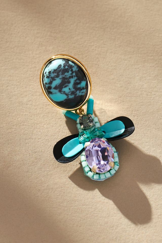 Mignonne Gavigan Beetle Drop Earrings #1