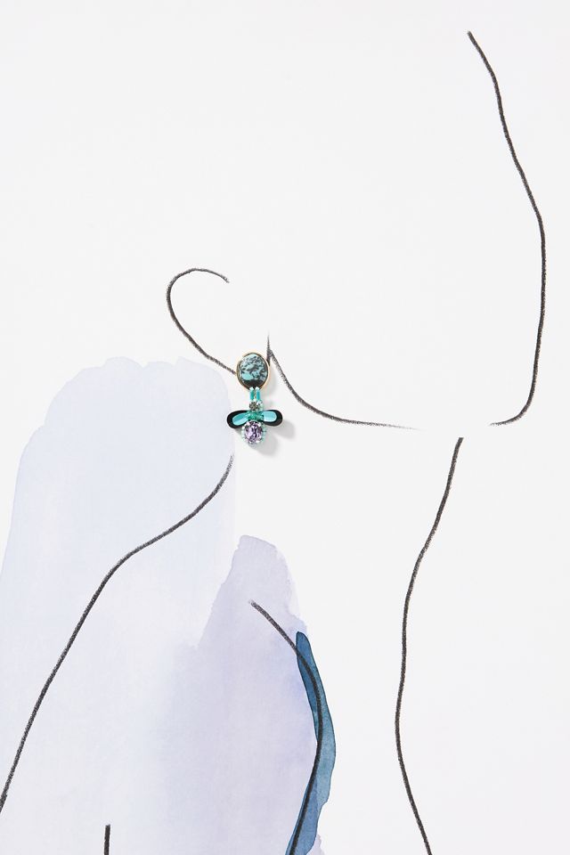 Mignonne Gavigan Beetle Drop Earrings #2