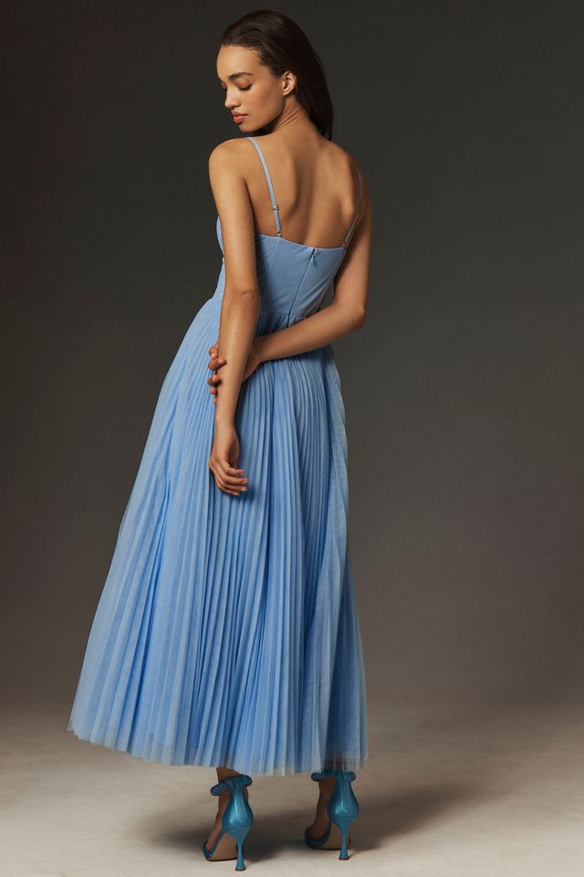 Hutch Amara Corset Pleated Tulle Fit & Flare Midi Dress #2