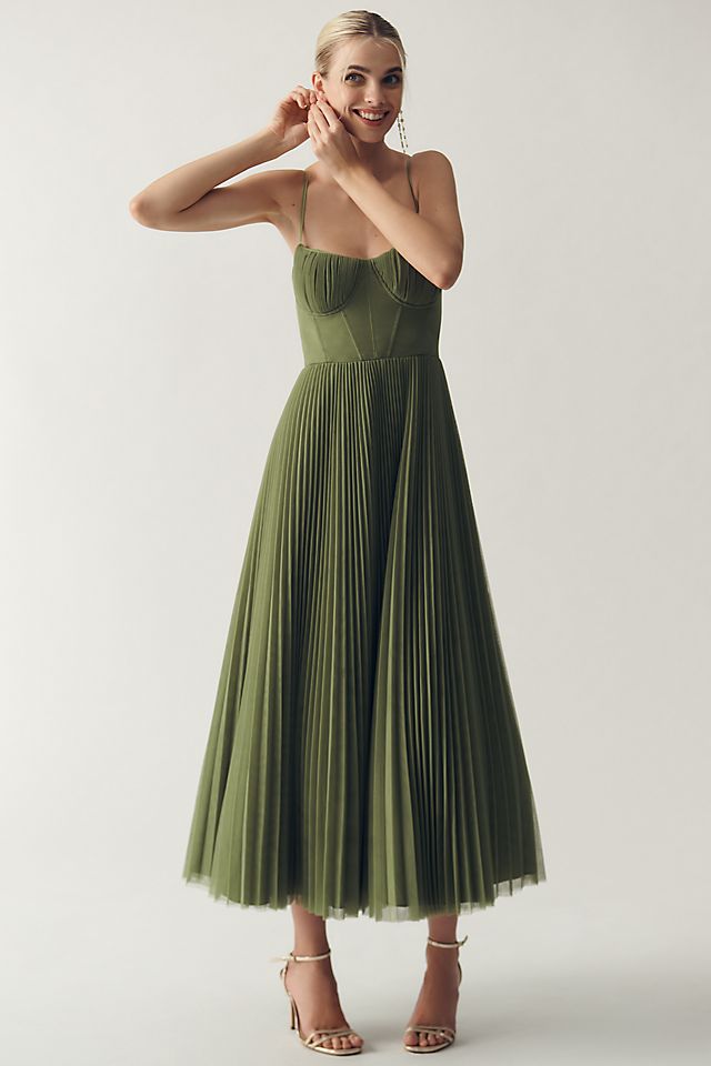 hutch amara corset pleated tulle fit & flare midi dress Floral Bustier (Women) pleated skirt. Suggestions for dupes/similar dresses for
